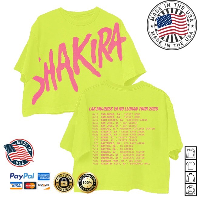 Shakira Store Merch Lmynl World Tour Neon Crop Tee 5 Shakira Store Merch Lmynl World Tour Neon Crop Tee