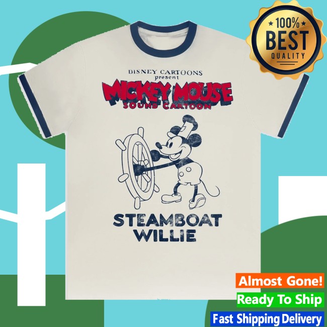 Spirit Jersey Store Merch Disney's Steamboat Willie Ringer Tee 2 Spirit Jersey Store Merch Disney's Steamboat Willie Ringer Tee