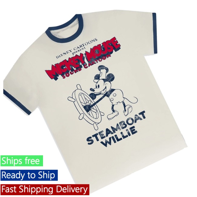 Spirit Jersey Store Merch Disney's Steamboat Willie Ringer Tee 3 Spirit Jersey Store Merch Disney's Steamboat Willie Ringer Tee