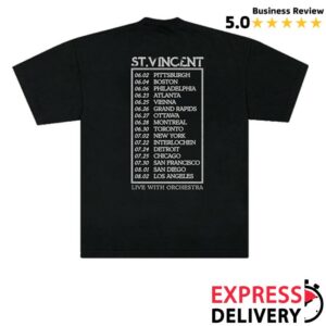 St. Vincent Store Merch St. Vincent 2026 Tour Shirt