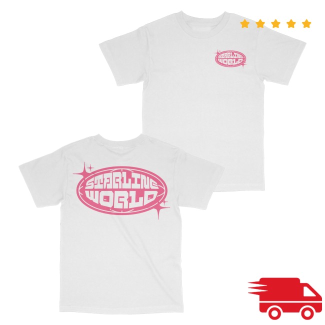 Starlineworld Merch Store Starlineworld White-Pink Tee 5 Starlineworld Merch Store Starlineworld White-Pink Tee