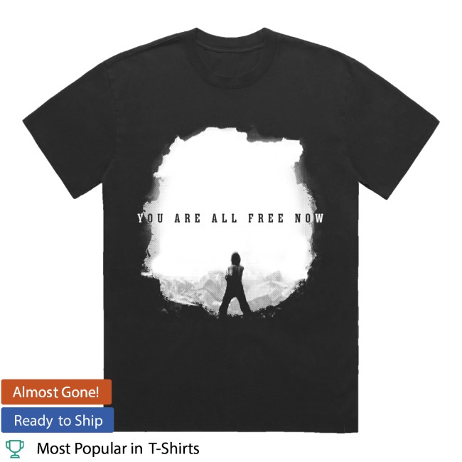 Ten-O Store Merch Team Spooky You Are All Free Now Shirt Black