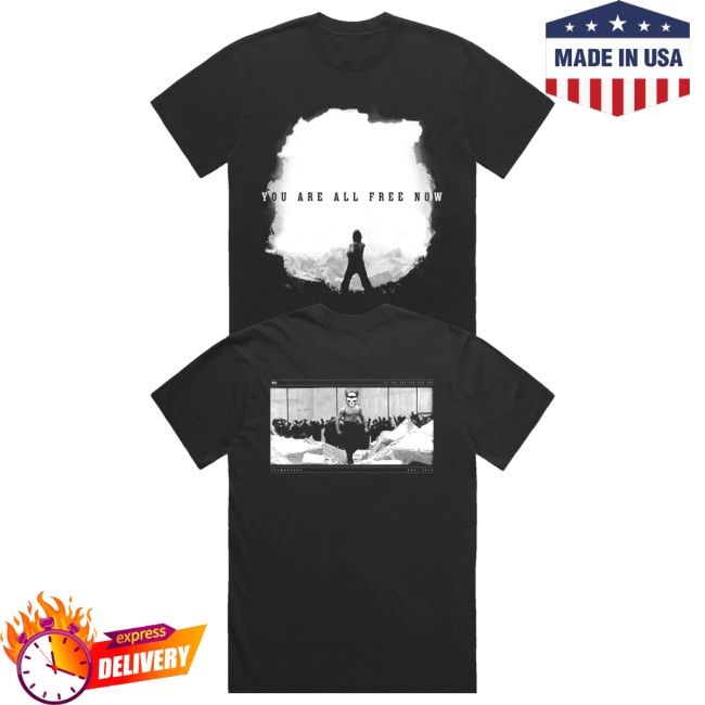 Ten-O Store Merch Team Spooky You Are All Free Now Shirt Black