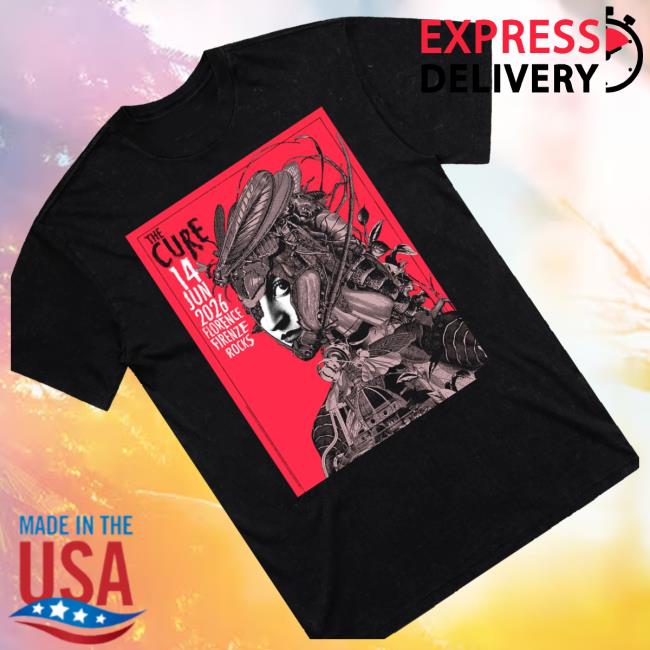 The Cure Merch Shop Florence 2026 Event T-Shirt