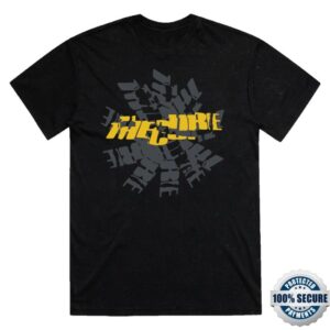 The Cure Merch Store Festival Summer Dateback Black Yellow T-Shirt