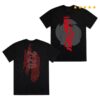 The Cure Merch Store Vertical Festival Summer Black Red T-Shirt