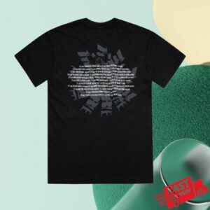 The Cure Store Merch Festival Summer Dateback Black Shirt