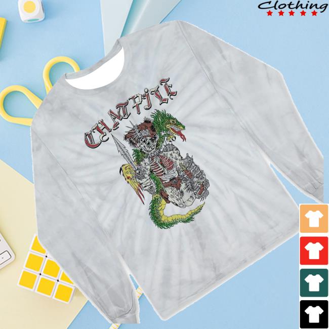 The Flenser Merch Shop Store Chat Pile Dragonslayer Spider Silver Longsleeve Shirt 3 The Flenser Merch Shop Store Chat Pile Dragonslayer Spider Silver Longsleeve Shirt