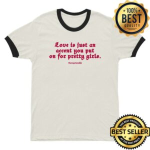 The Royston Club Store Merch Love Ringer Tee White Black