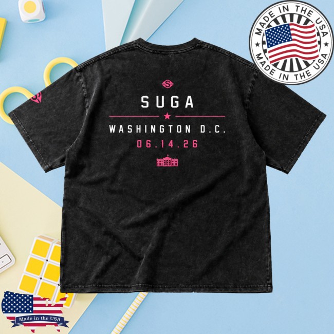 The Suga Shop Merch 6.14.26 Black Snow Washed Tee