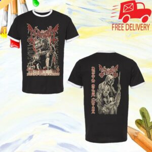 The True Mayhem Shop Merch Store Death Over China Ringer T-Shirt (Black)