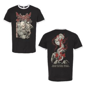 The True Mayhem Shop Merch Store Death Over Japan Ringer T-Shirt (Black)