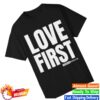 Tim Timmons Store Merch Love First (Block) - Vintage Garment-Dyed Unisex Shirt