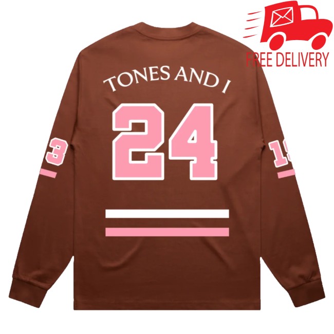 Tones And I Merch Store Longsleeve Jersey Pink Brown 4 Tones And I Merch Store Longsleeve Jersey Pink Brown