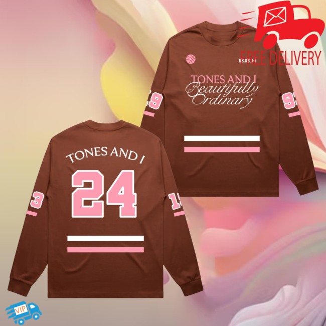 Tones And I Merch Store Longsleeve Jersey Pink Brown 5 Tones And I Merch Store Longsleeve Jersey Pink Brown