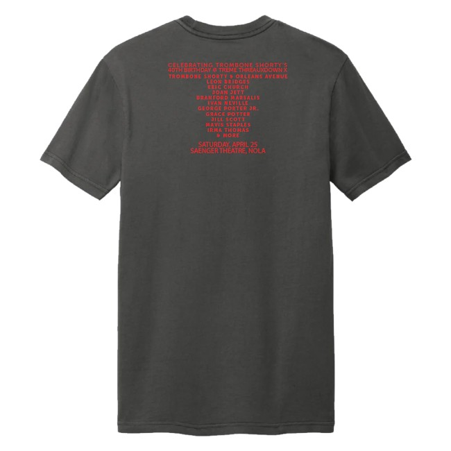 Trombone Shorty Merch Store Shorty Turns 40 Tee 4 Trombone Shorty Merch Store Shorty Turns 40 Tee