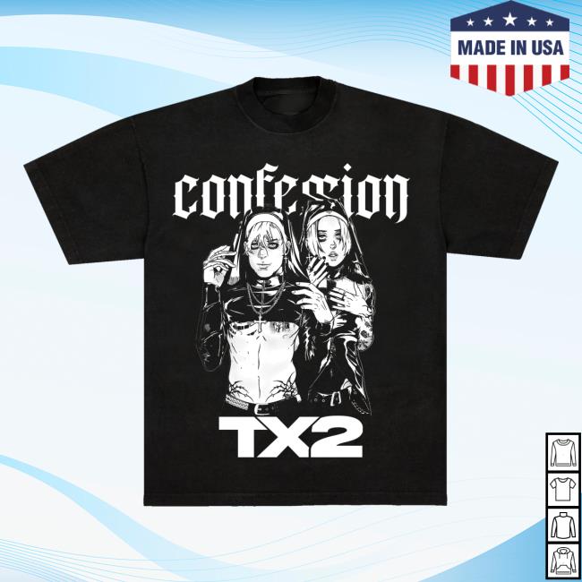 Tx2 Merch Shop Confession Tee 2 Tx2 Merch Shop Confession Tee