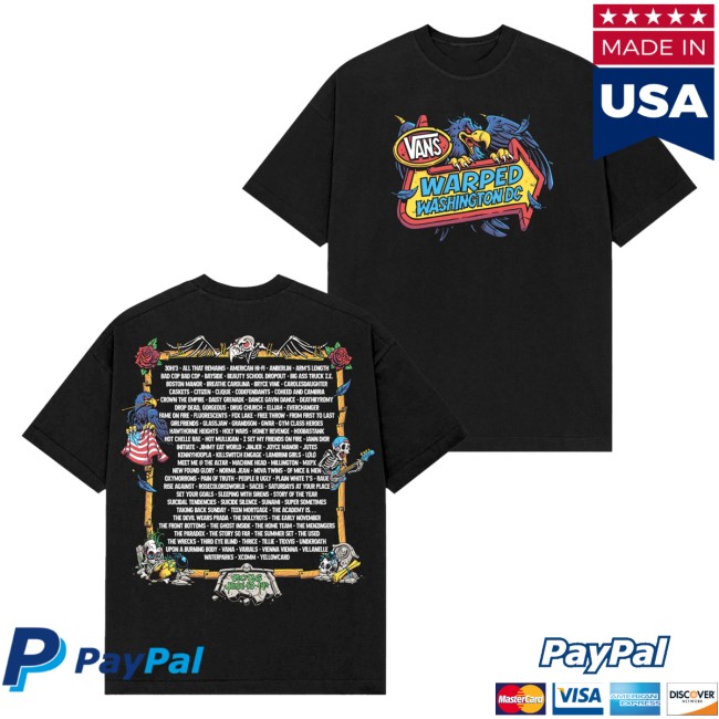 Vans Warped Tour Store Vans Warped Tour Washington D.C Official 2026 Lineup Tee 5 Vans Warped Tour Store Vans Warped Tour Washington D.C Official 2026 Lineup Tee