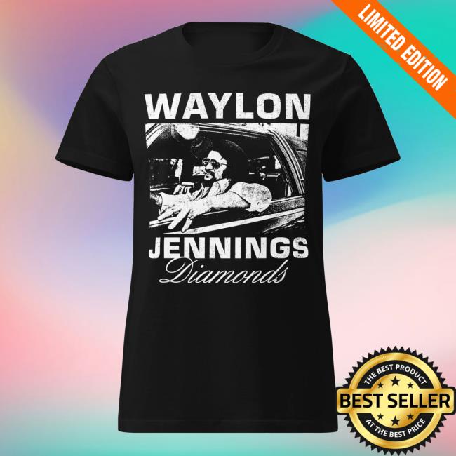 Waylon Merch Shop Diamonds Distressed Graphic Tee 2 Waylon Merch Shop Diamonds Distressed Graphic Women's Tee