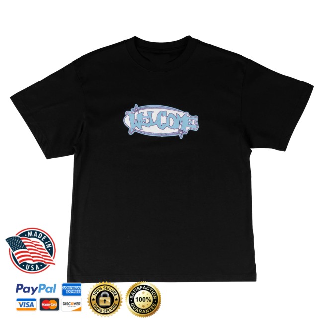 Welcome Skateboards Merch Store Hey Ya Boxy Garment-Dyed Tee Black