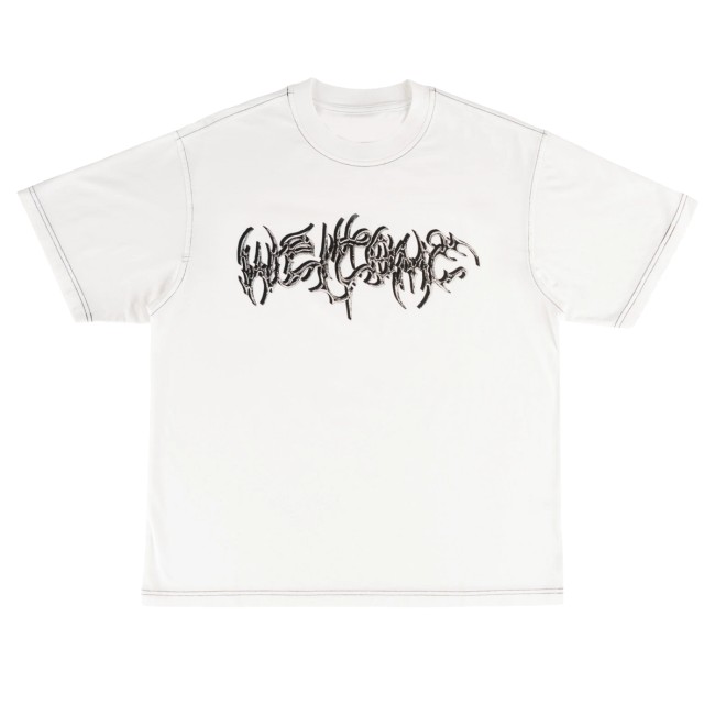 Welcome Skateboards Merch Store Spire Boxy Contrat Stitch Football Tee