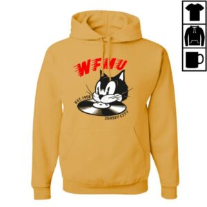 Wfmu Store Merch Shop One-Of-A-Kind Gold Hungry Cat Hoodie