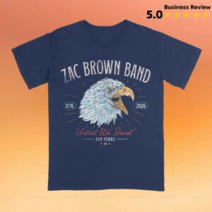 Zac Brown Band Merch 4Th Of July Tee Shirt