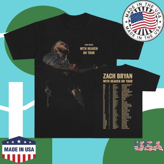 Zach Bryan Store Merch With Heaven On Top Photo Tour Tee 5 Zach Bryan Store Merch With Heaven On Top Photo Tour Tee