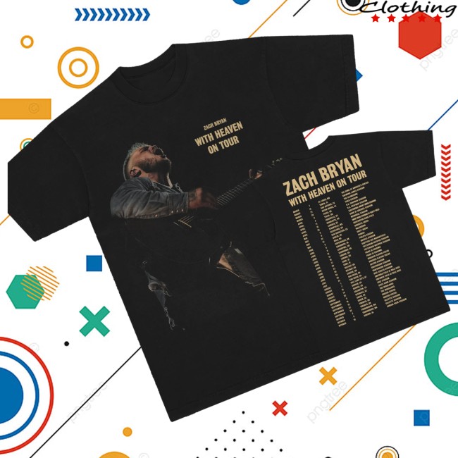 Zach Bryan Store Merch With Heaven On Top Photo Tour Tee 6 Zach Bryan Store Merch With Heaven On Top Photo Tour Tee