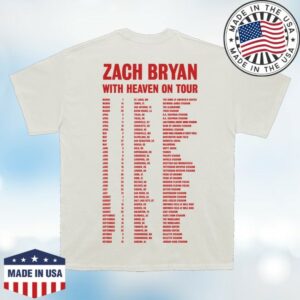 Zach Bryan Store Merch With Heaven On Top Tour Tee