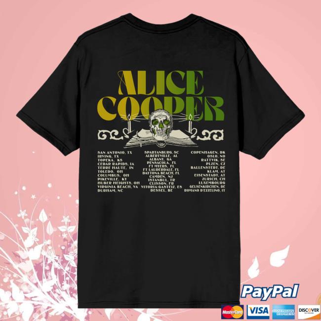 Alice Cooper Merch Shop Gradient Logo Tour Tee
