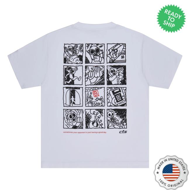 Esl Merch Shop Cs Comic Short Sleeve T-Shirt White 4 Esl Merch Shop Cs Comic Short Sleeve T-Shirt White