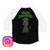 Foo Fighters Merch Shop Skeleton Lineup Raglan 1 Foo Fighters Merch Shop Skeleton Lineup Raglan