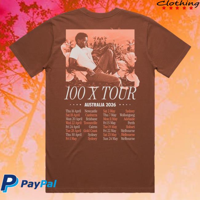 Guy Sebastian Merch Store 100X Orb Tour Tan Tee 4 Guy Sebastian Merch Store 100X Orb Tour Tan Tee