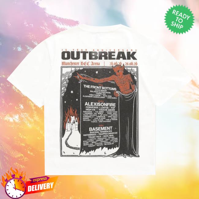 Outbreak Merch Store Outbreak Fest 26 Line-Up Tee White