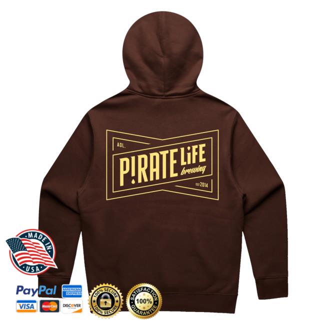 Pirate Life Store Merch Shop Bowtie Hoodie Brown &Yellow 4 Pirate Life Store Merch Shop Bowtie Hoodie Brown & Yellow