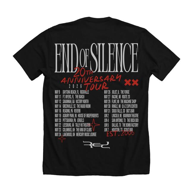 The Band Red Shop Merch Eos Anniversary Tour Tee 2026 3 The Band Red Shop Merch Eos Anniversary Tour Tee 2026
