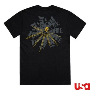 The Cure Merch Shop Festival Summer Dateback Black Yellow T-Shirt
