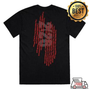 The Cure Merch Shop Vertical Festival Summer Black Red T-Shirt