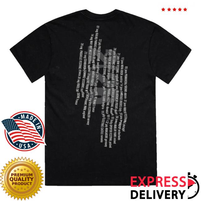 The Cure Merch Shop Vertical Festival Summer Black T-Shirt 3 The Cure Merch Shop Vertical Festival Summer Black T-Shirt
