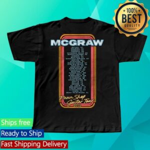 Tim Mcgraw Shop Merch Pawn Shop Guitar Tour Black Dateback T-Shirt