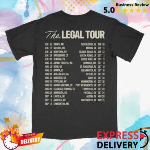 Ty Myers Merch Store Black Photo Legal Tour Tee
