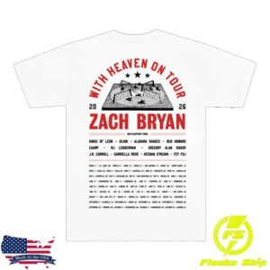 Zach Bryan Merch Shop With Heaven On Top Carousel White T-Shirt