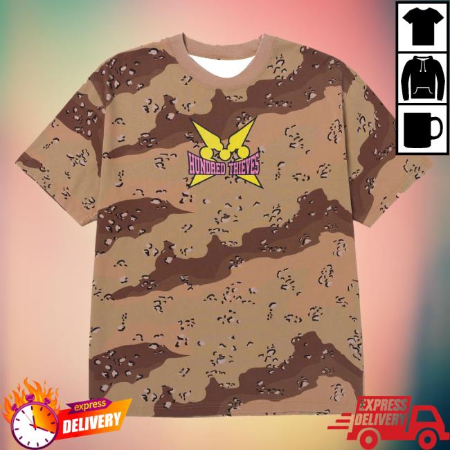 100 Thieves Store Merch Shop Momotoys X 100T Desert Battle Camo T-Shirt 5 100 Thieves Store Merch Shop Momotoys X 100T Desert Battle Camo T-Shirt
