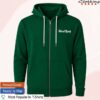 Hard Rock Store Merch Shop New York City Full Zip Fleece In Green And White