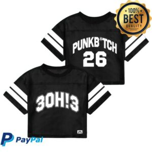 3Oh3 Merch Store Punkbitch 26 Crop Jersey