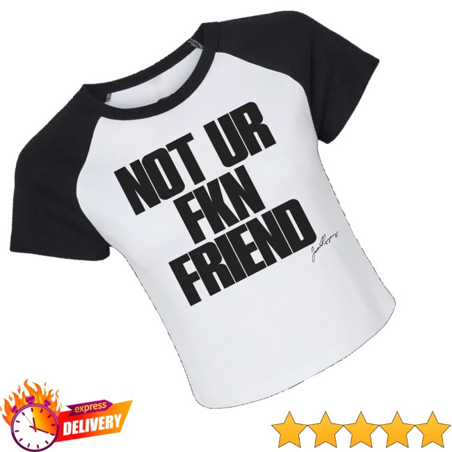 A Little Vengeance Store Merch Not Ur Fkn Friend Crop Baby Raglan Tee White-Black 3 A Little Vengeance Store Merch Not Ur Fkn Friend Crop Baby Raglan Tee White-Black