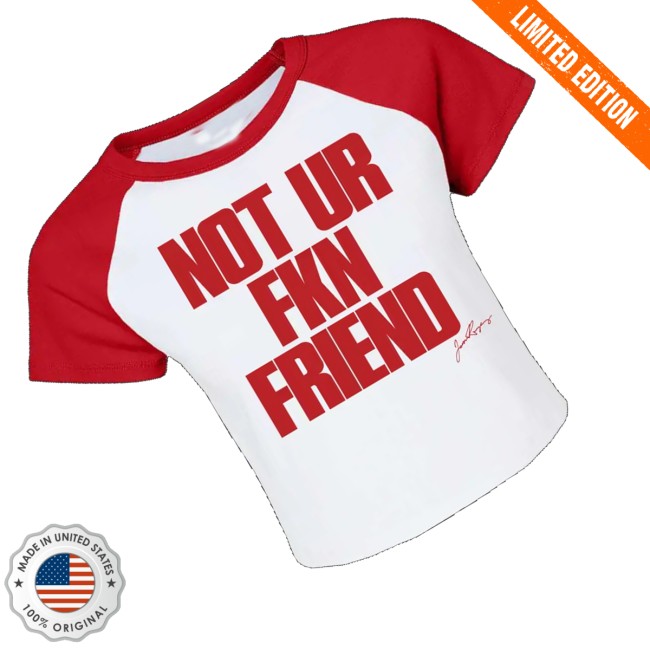 A Little Vengeance Store Merch Not Ur Fkn Friend Crop Baby Raglan Tee White-Red 3 A Little Vengeance Store Merch Not Ur Fkn Friend Crop Baby Raglan Tee White-Red