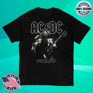 Ac Dc Merch Store Angus And Brian Pwr Up World Tour T-Shirt