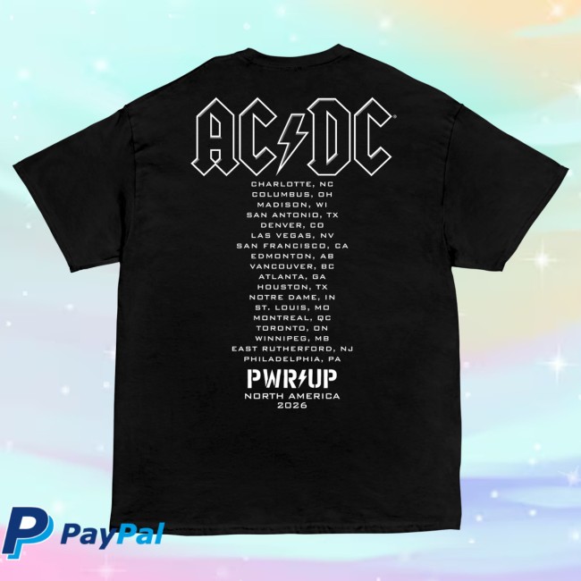 Ac Dc Merch Store Angus Electric Pwr Up Tour T-Shirt 5 Ac Dc Merch Store Angus Electric Pwr Up Tour T-Shirt